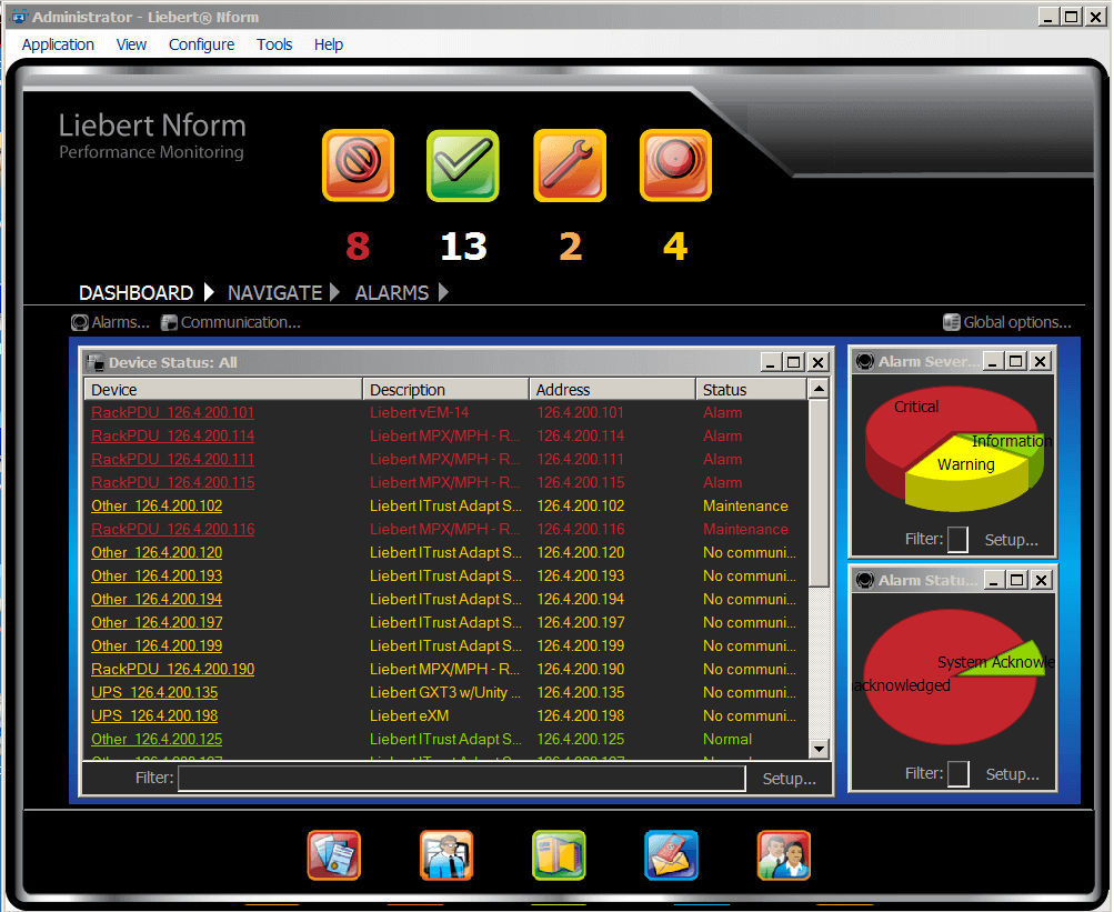 Bud Griffin and Associates Liebert Nform, Centralized Monitoring Software