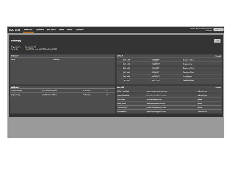 Bud Griffin and Associates iCOM CMS Monitoring and Control System